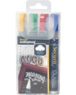 Feutre à craie liquide Waterproof 2 - 6 mm - Assortiment : SECURIT Lot de 4 Image