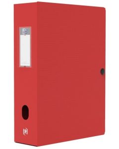 Boite de classement Memphis avec bouton - 100 mm - Rouge : OXFORD Visuel
