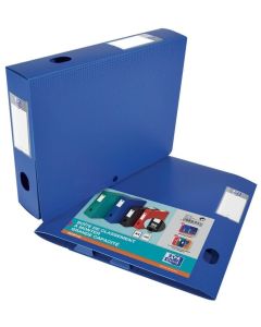 Boite de classement Memphis avec bouton - 40 mm - Bleu : OXFORD Visuel