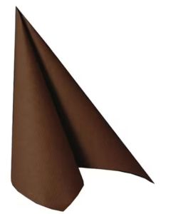 Lot de 50 Serviettes en papier - Brun - 400 x 400 mm PAPSTAR ROYAL Collection
