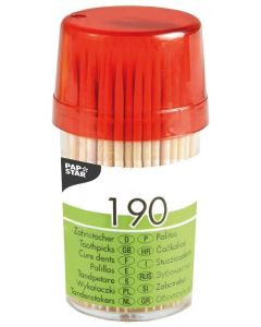 Photo Boite de 190 cure-dents en bois - 65 mm PAP STAR