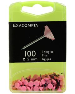 EXACOMPTA : Epingles unies à tête plate - Rose 14508E photo