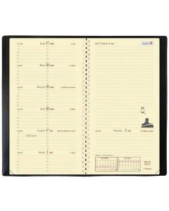 Agenda Semainier de poche 2025 à spirale - 88 x 170 mm QUO VADIS Italnote S intérieur