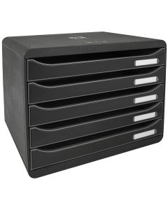 Module de rangement 5 tiroirs Big Box Plus - Noir EXACOMPTA photo