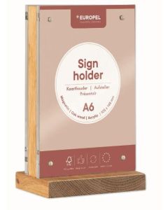 Présentoir de table à aimants avec socle en bois - A6 : EUROPEL image