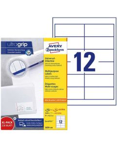 Étiquettes adhésives 97 x 42,3 mm AVERY Ecologique Lot de 1200