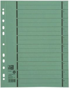 Photo OXFORD intercalaires en carton - 240 x 300 mm - Vert 400004667