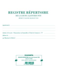 Registre immobilier répertoire EXACOMPTA 4470E page de garde
