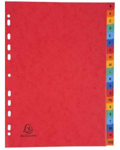 Photo EXACOMPTA : Jeu de 20 intercalaires alphabétiques en carte lustrée - 220 x 297 mm