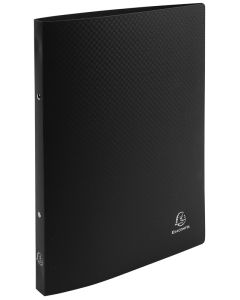 Classeur souple - 2 anneaux de 15 mm - Noir : EXACOMPTA Visuel