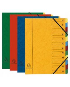 5212E EXACOMPTA  Trieurs avec élastiques Assortiment