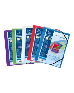 EXACOMPTA 55189E : Chemises Kreacover à élastiques - Couleurs assorties