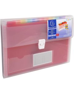 55298E EXACOMPTA : Trieur  - 13 compartiments - Blanc transparent photo