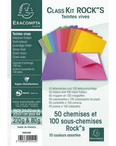 Class'Kit 50 Chemises et 100 Sous-Chemises Rock's - Assortiment EXACOMPTA