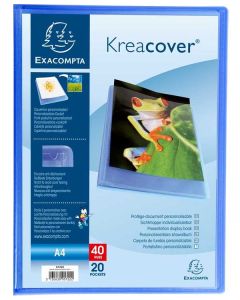 Protège-documents personnalisables de 40 vues - EXACOMPTA 5722E Bleu modèle
