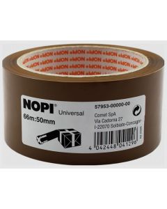 Ruban adhésif d'emballage 50 mm x 66 m - Marron : NOPI