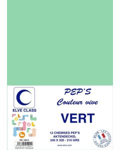 Chemise pour dossier A4 - Vert ELVE Pep's Lot de 12
