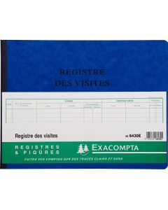 Registre des Visites (Cahier de suivi des visiteurs EXACOMPTA  6430E)