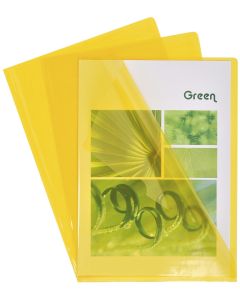Lot de 10 Pochettes à Coins A4 en PVC lisse - Jaune : EXACOMPTA Image
