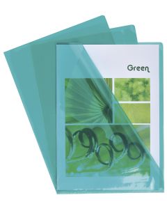 Lot de 10 Pochettes à Coins A4 en PVC lisse - Vert EXACOMPTA Visuel