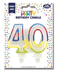 Bougie d'anniversaire Chiffre 40 : CLAIREFONTAINE image