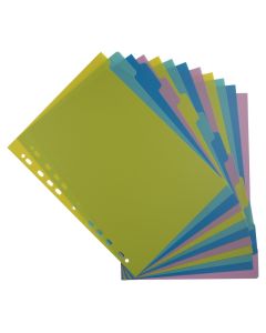 Jeu de 12 Intercalaires A4 perforés - Assortiment : EXACOMPTA Forever Young image