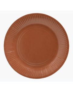 Assiette jetable en carton - Terracotta - 230 mm PRO NAPPE Lot de 20