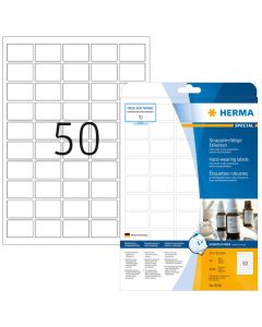 Étiquettes adhésives plastifiées Très résistantes 37 x 25 mm HERMA 8338