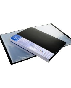 88101E Protège-documents de 20 vues - Noir EXACOMPTA Ouvert