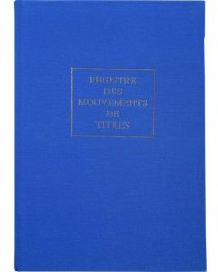 Registre Mouvements de Titres 411 Elve