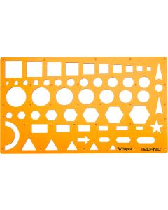 Gabarit de découpe ou de dessin - Plastique : MAPED Normographe Technic (922410)