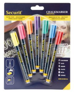 Feutre à craie liquide 1 - 2 mm - Assortiment : SECURIT Lot de 7 Image