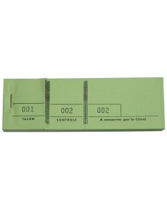 BLOCS DE TICKETS : Passe-partout - Vert  96405E
