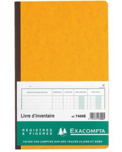 Livre d'inventaire 7400E EXACOMPTA Registre comptable