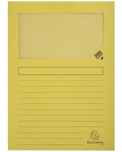 Lot de 100 Chemises à fenêtre - Jaune : EXACOMPTA Forever Visuel