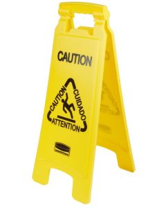 Chevalet de Prévention - Attention Sol Glissant : RUBBERMAID Visuel