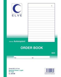 LIGNE Carnet autocopiant Tripli - 297 x 210 mm Manifold 22138 Elve Modèle