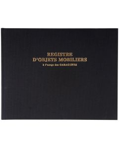 Livre de police automobile  Registre d'objets mobiliers garagistes et VO 4441E Exacompta