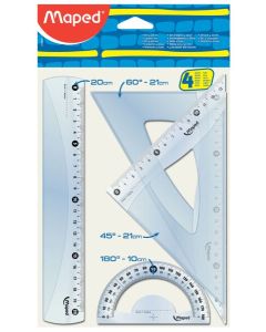 Photo Set de géométrie - Règle, équerres rapporteur MAPED Medium Start 242