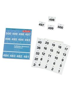 Photo HERLITZ : Etiquettes numérotées de 1 à 500 - Noir/Blanc 00791871
