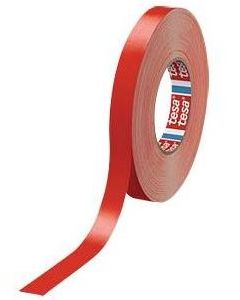 Photo TESA : Ruban adhésif rouge en vinyle - 19 mm x 50 m (Rouleau)
