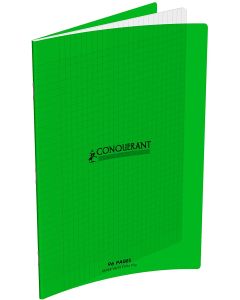 Photo Cahier Séyès / Grands carreaux Vert - Polypro - 96 pages - 240 x 320 mm CONQUERANT :