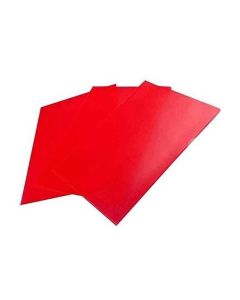 Lot de 100 pochettes à coins A4 - Rouge transparent PRO-Office 10330181