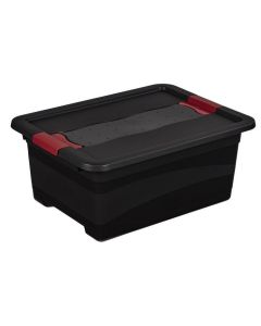 Photo Bac de rangement Box - 12 litres graphite/rouge 1084482600000 KEEEPER