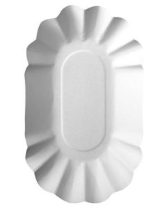 Photo Barquette à frites ovale - 90 x 160 x 30 mm PAP STAR Pure