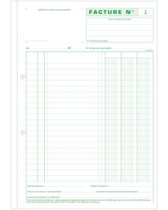 Photo FACTURE sans TVA - Carnet autocopiant Dupli - 297 x 210 mm EXACOMPTA