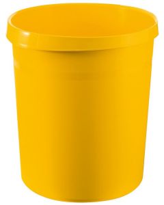 Corbeille à papier jaune 18 litres  GRIP HAN 18190-15 Poubelle