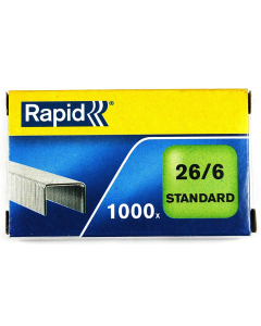 Photo Boite de 1000 agrafes galvanisées - 26/6 : RAPID