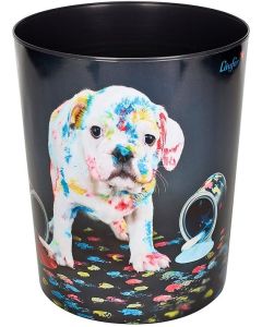 Photo Corbeille à papier - 13 litres - Chien coloré LAUFER