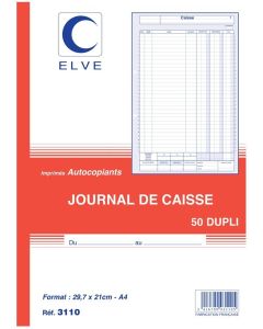 Photo Carnet de caisse autocopiant Dupli - 297 x 210 mm ELVE